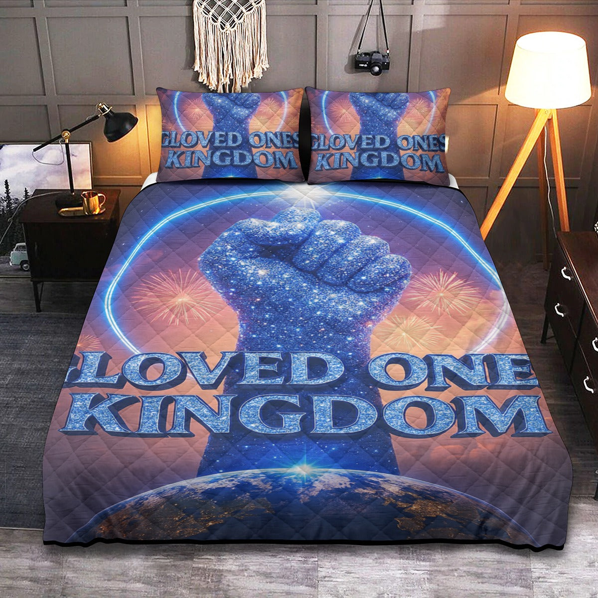 Quilt & Pillow Cases With  Edge-wrapping Strips