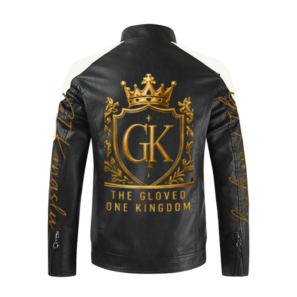Men's Stand-up Collar Block Slim-fit Leather Jacket (DTF)