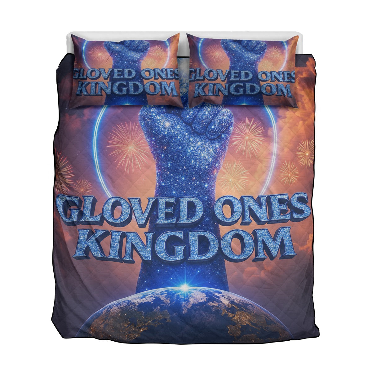 Quilt & Pillow Cases With  Edge-wrapping Strips